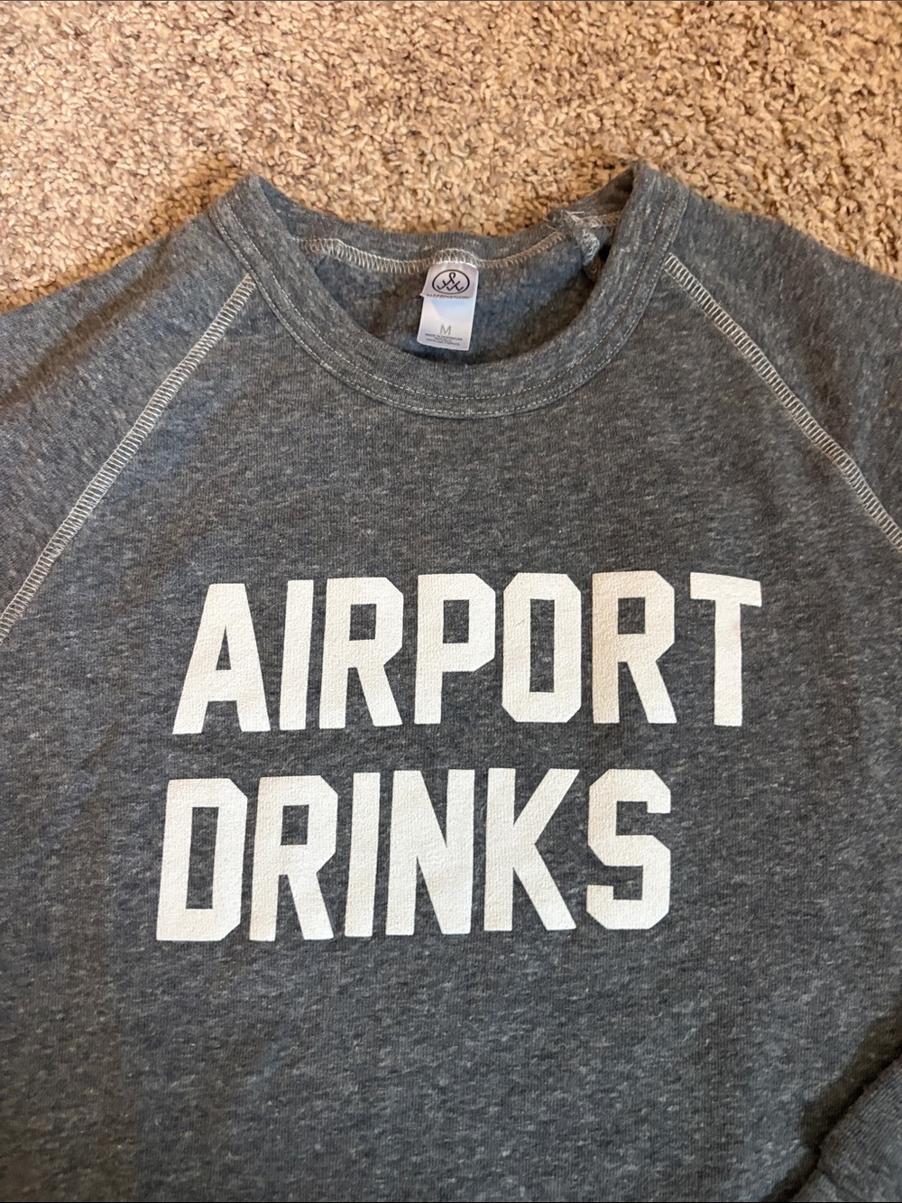 Alternative Gray 'Airport Drinks' Crewneck Sweatshirt - Picture 2 of 5